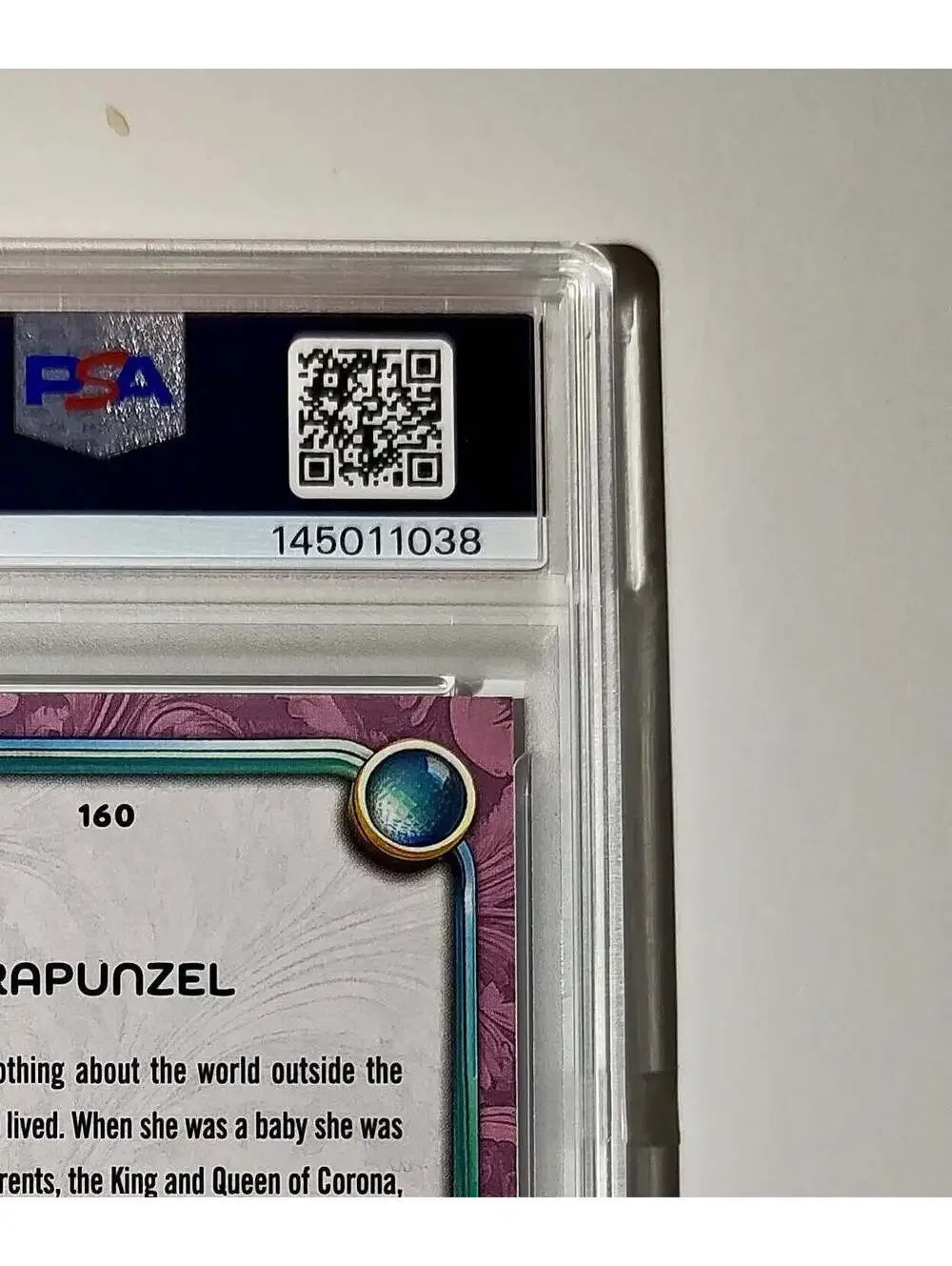 Rapunzel 2025 Topps Disney Cartoon Princess #160 Card Tangled PSA 8